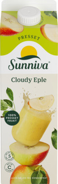 Sunniva Presset Cloudy Eple 1l