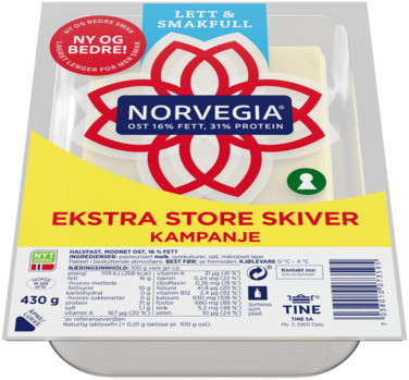 Norvegia Lett & Smakfull 430g Tine