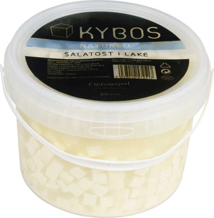 Salatost Naturell i Lake 2,5kg Kybos