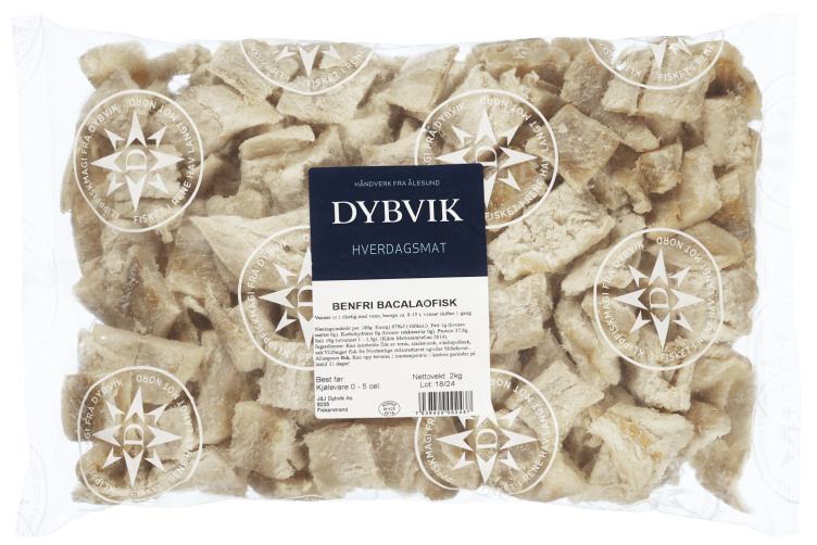 Klippfisk i Biter Benfri 2kg Dybvik