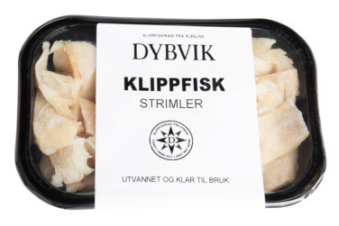 Klippfiskstrimler Utvannet og Gryteklar