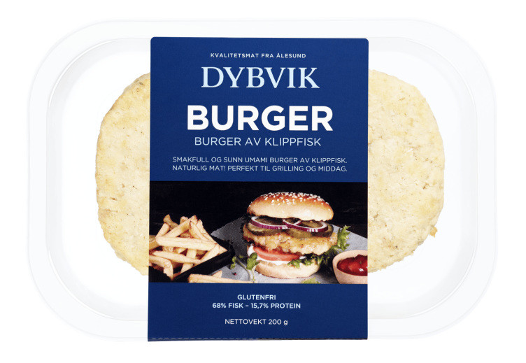 Klippfisk Burger Stekt 100g Dybvik