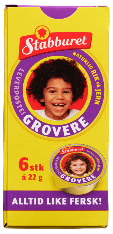 Leverpostei Grovere 6x22g Stabburet