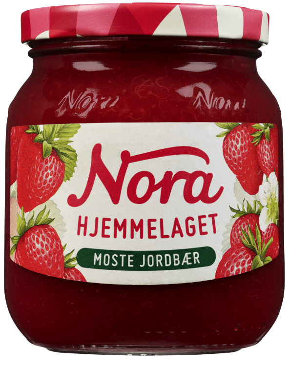 Jordbær Moste Hjemmelaget 390g Nora