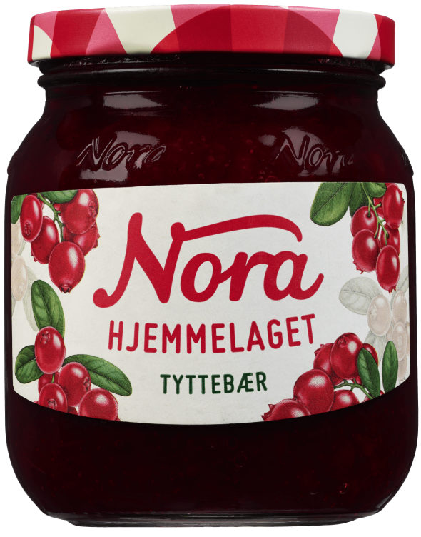 Tyttebærsyltetøy Hjemmelaget 400g Nora