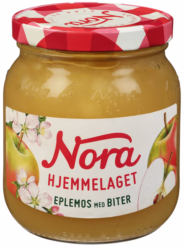 Eplemos med biter Hjemmelaget 380 g