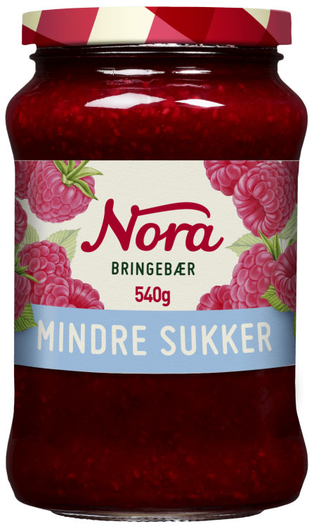 Bringebærsyltetøy Lett 540g Nora