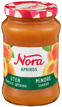 Aprikosmarmelade Lett 540g Nora