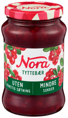 Tyttebærsyltetøy Lett 535g Nora