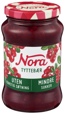 Tyttebærsyltetøy Lett 535g Nora
