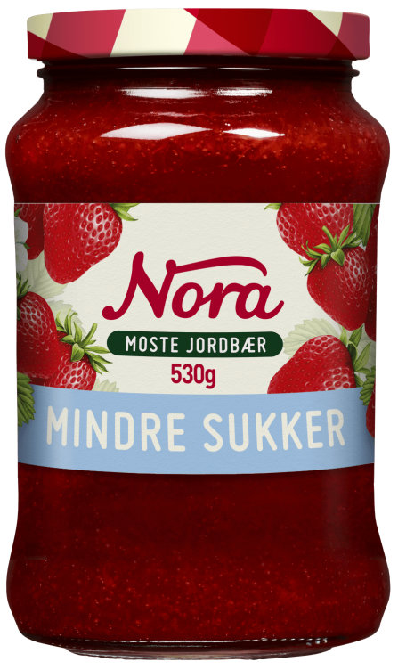 Jordbær Moste Lett 530g Nora