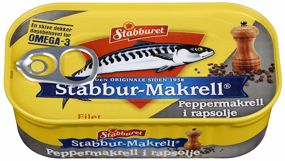 Stabbur-Makrell Peppermakrell i rapsolje, 80 g
