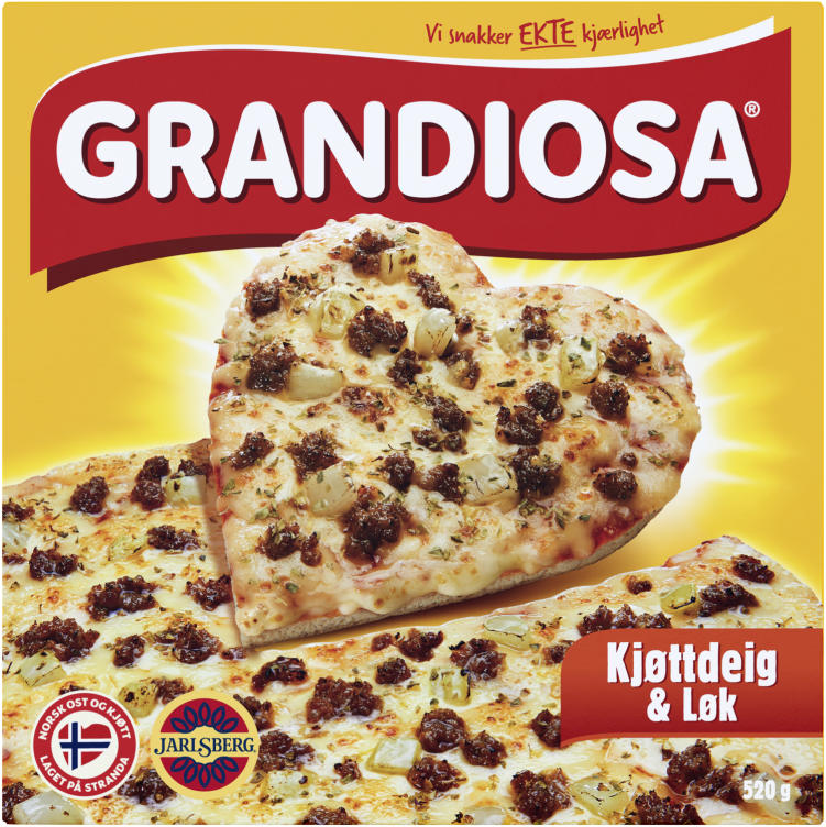 Grandiosa Pizza Kjøttdeig&Løk 520g Stabburet