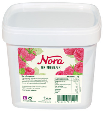 Bringebærsyltetøy 1 kg Nora