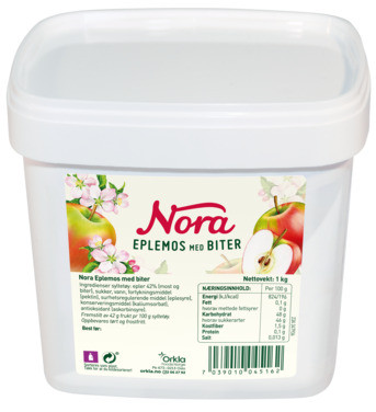 Eplemos med Biter 1kg Nora