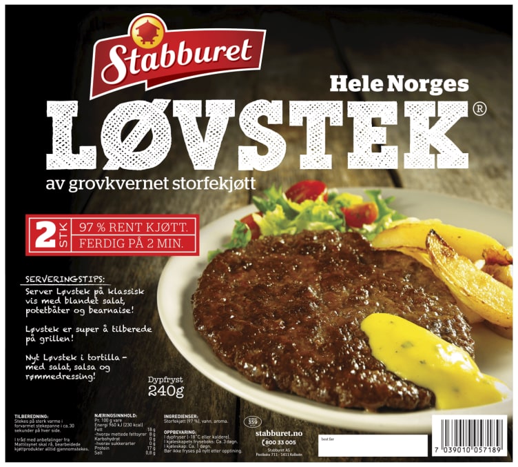 Løvstek 240g Stabburet
