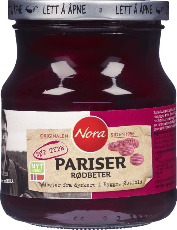 Pariserrødbeter Skivede 580g Nora