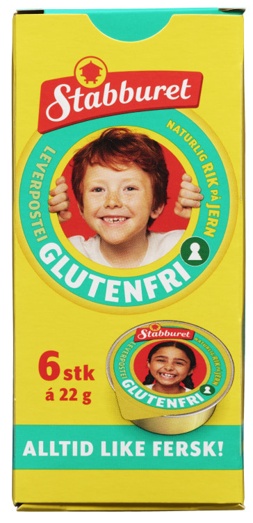 Leverpostei glutenfri 6x22g Stabburet