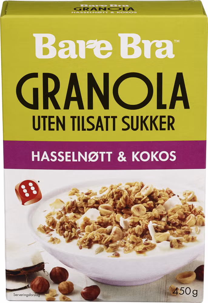 Bare Bra Granola Hasselnøtt og Kokos 450 g