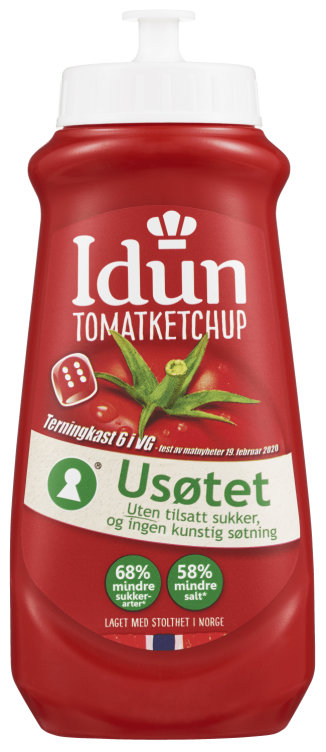 Tomatketchup Usøtet 510g Idun