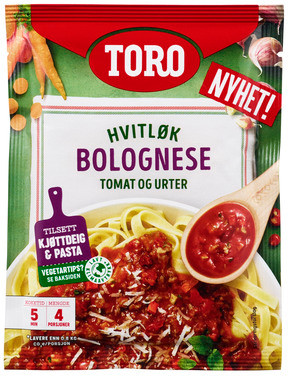 Toro Saus Hvitløk Bolognese 16x74g