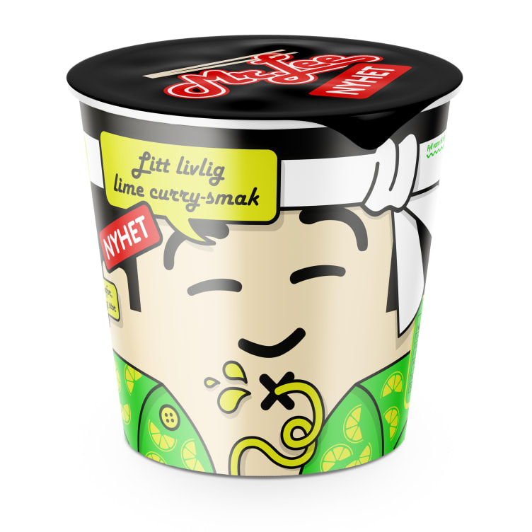 Nudler i Kopp Lime Curry 65g Mr.Lee