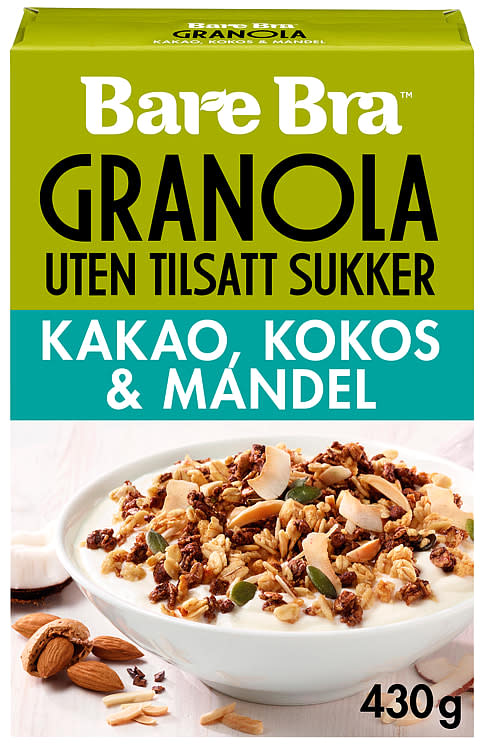 Granola Kakao,Kokos&Mandel 430g Bare Bra