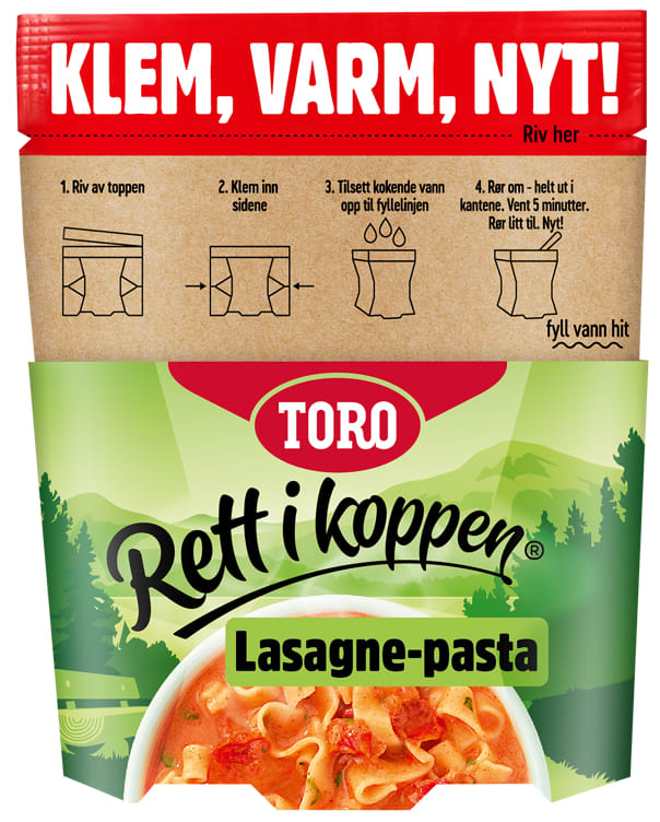 Lasagnepasta Klem 68g Rett i Koppen