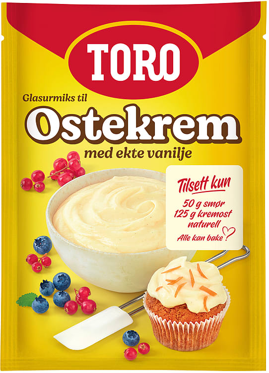 Ostekrem Glasur Miks 126g Toro