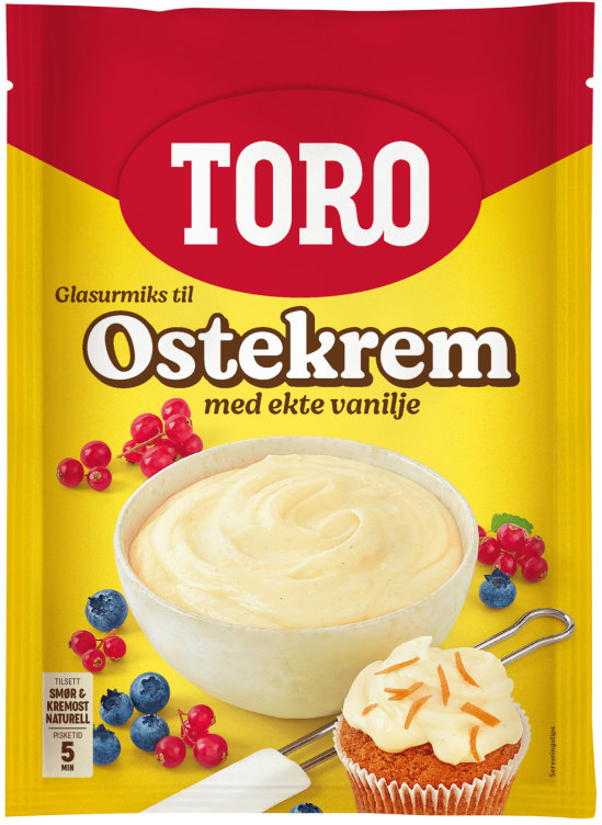 Ostekrem Glasur Miks 126g Toro
