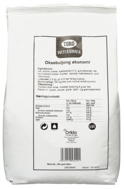 Toro Oksebuljong Økonomi 2,5kg