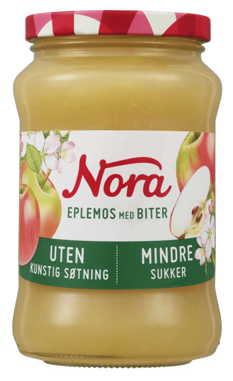 Eplemos 525g Nora Mindre Sukker