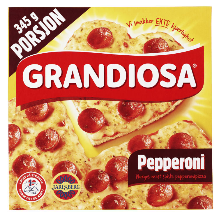 Grandiosa Pizza Pepperoni Porsjon 345g