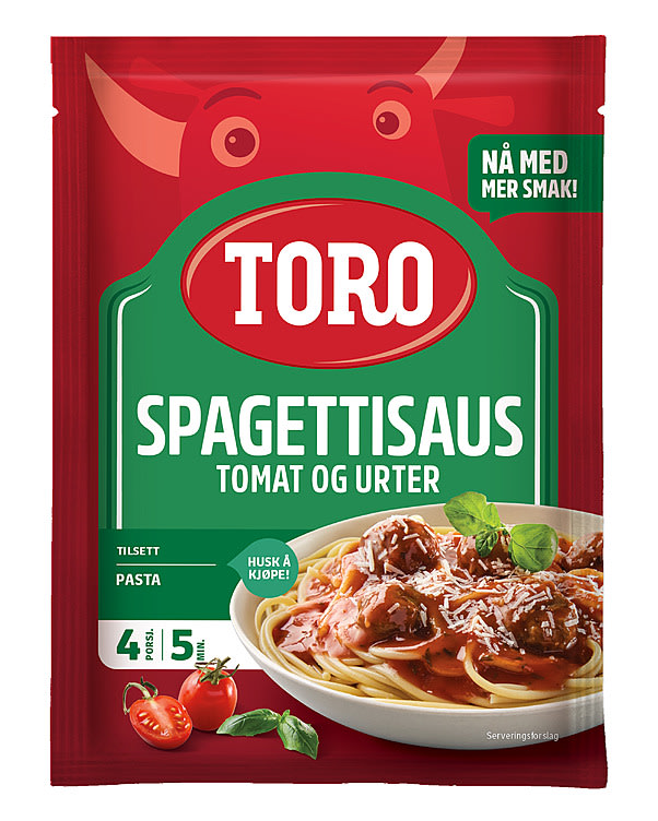 Spagettisaus Tomat&Urter 48g Toro
