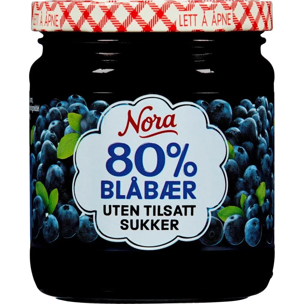 Blåbær Syltetøy U Tilsatt Sukker 275g