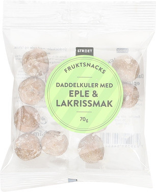 Street Daddelkuler Eple og Lakris 70g