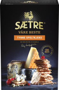 Sætres Beste Tynne Speltkjeks 100g
