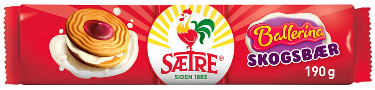 Ballerina Kjeks Skogsbær 190g Sætre