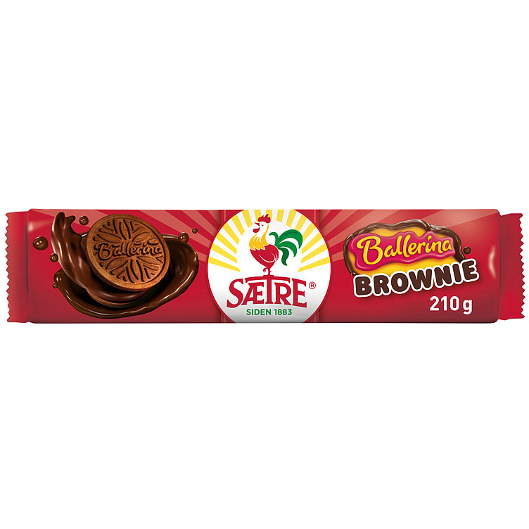 Ballerina Kjeks Brownie 210g Sætre