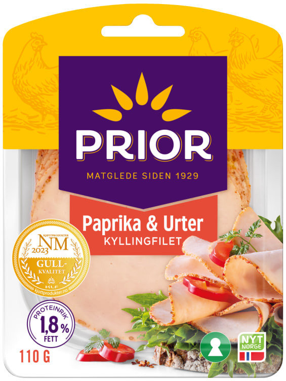 Kyllingfilet Paprika/Urter 110g Prior