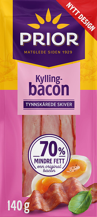 Kyllingbacon skivet 140g Prior