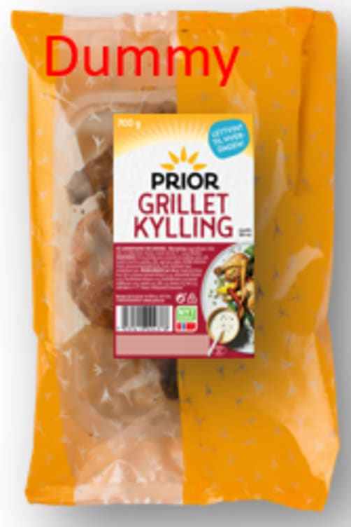 Kylling hel Grillet 700g Prior