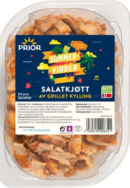 Kylling Salatkjøtt Grillet 350g Prior