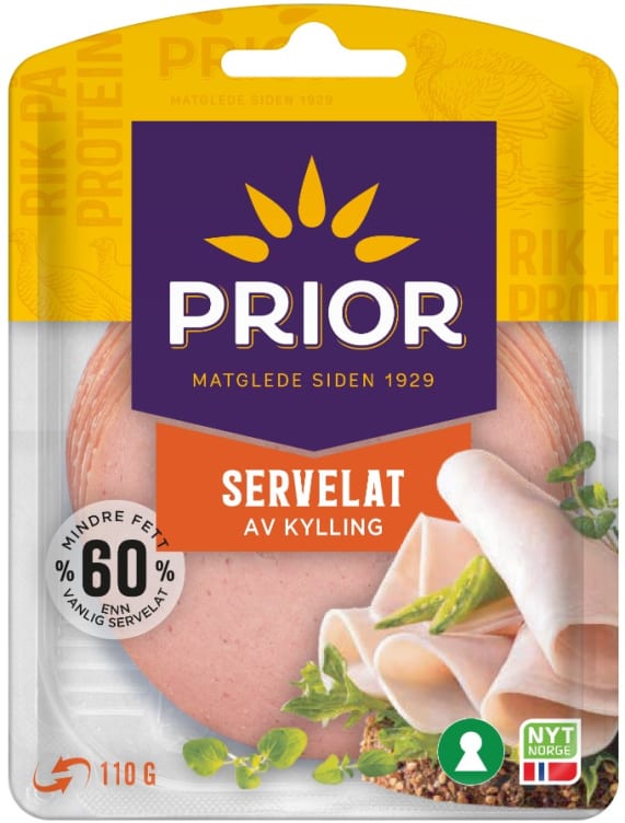 Kyllingservelat 110g Prior