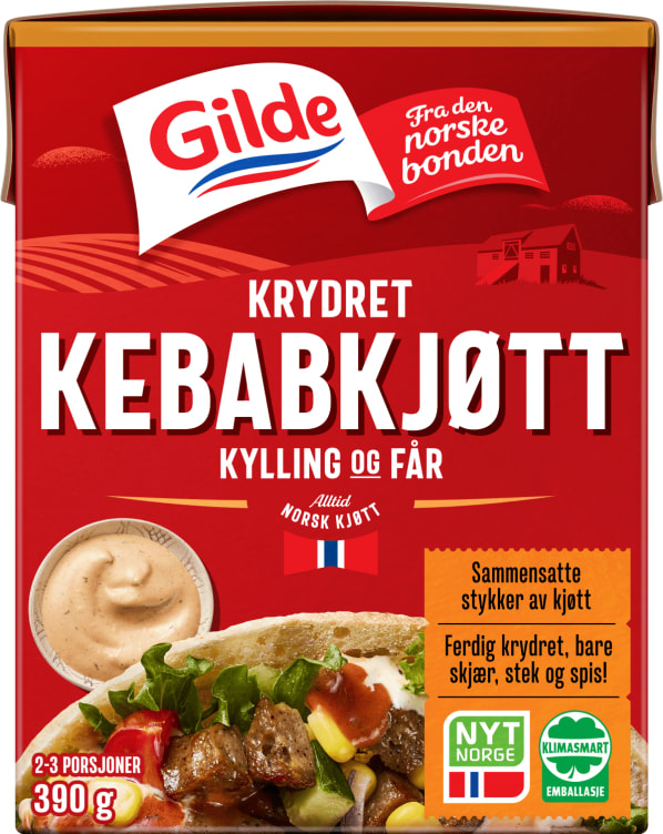 Kebabkjøtt 390g Gilde