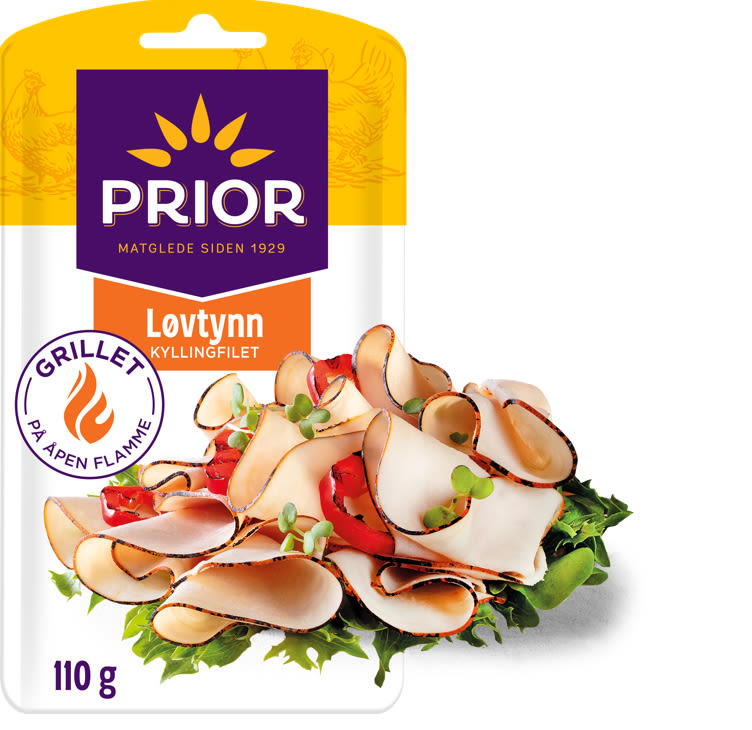 Kyllingfilet Grillet Løvtynn 110g Prior