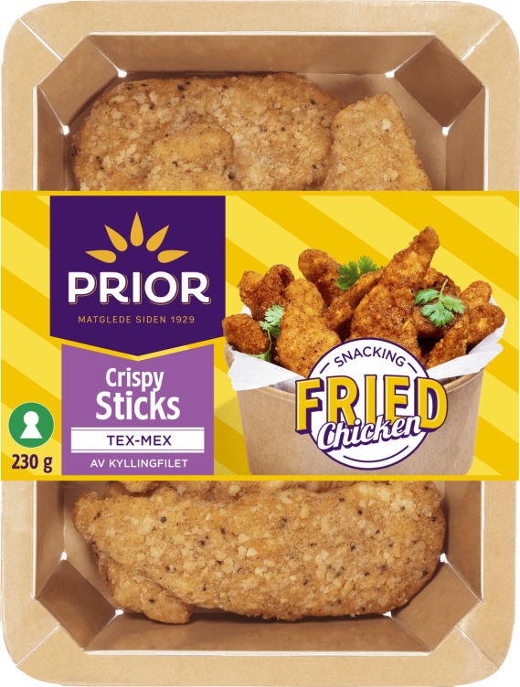 Crispy Sticks Kylling 230g Prior