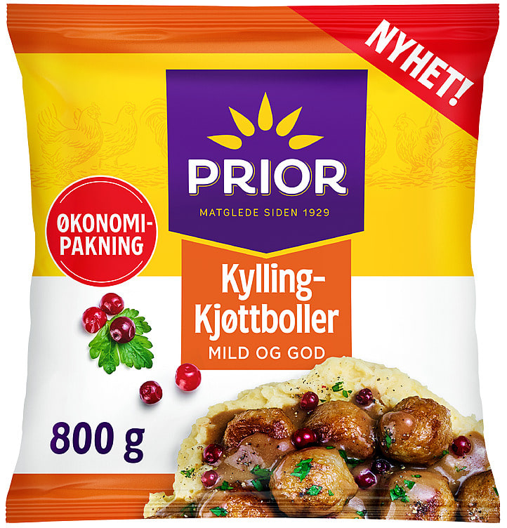 Kjøttbolle Av Kylling 800g Prior
