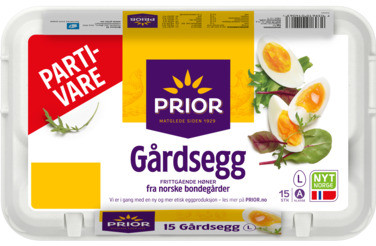 Egg 15 l Gårdsegg Frittgående 63-73g Prior
