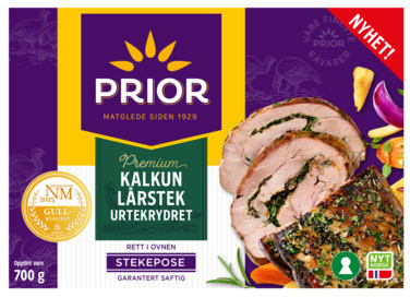 Kalkun Lårstek Urtekrydret i Stekefilm 700g Prior